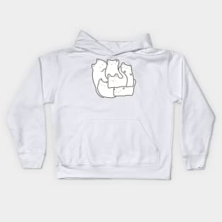 Neko White Mao Cat Puzzle Anime Kawaii Cat Meme Logo Art Kids Hoodie